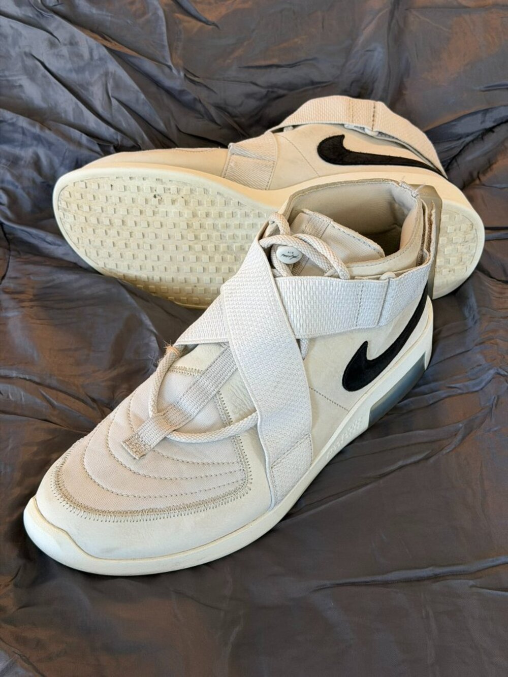 Nike Air Fear of God Raid Light Bone Black Men's Size 11 AT8087-001 FOG